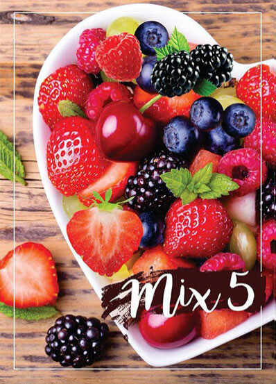 MIX 5 (Morango, Amora, Framboesa, Mirtilo e Cereja) - Natural Serra